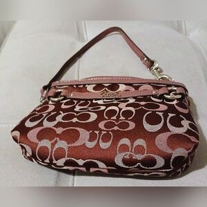 Coach Logo Wristlet Like New